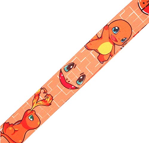 Lanyard Charmander Pokemon | Cordón para el Cuello | No Pierdas más tus Llaves | Llavero para Móvil Mascarilla Teléfono y Llaves| Regalo Original