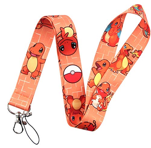 Lanyard Charmander Pokemon | Cordón para el Cuello | No Pierdas más tus Llaves | Llavero para Móvil Mascarilla Teléfono y Llaves| Regalo Original