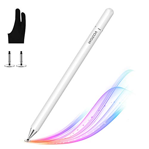 Lápiz Stylus Capacitivo Universal con Dibujo Guante, WOEOA Stylus Pen, Bolígrafos Digitales para Pantalla Táctil Ipads, iPad Mini, Samsung,Teléfonos móviles,Smartphones y Tabletas