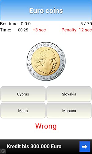 Las monedas en euros