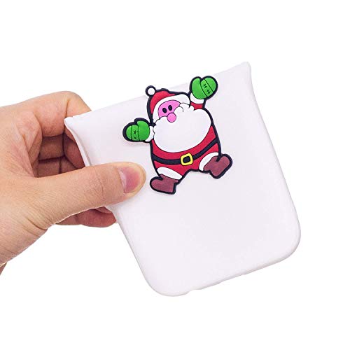 LAXIN Galaxy S7 edge Cover Black, Samsung Galaxy S7 edge 3D Ultra Slim Thin Soft Crystal TPU Silicone Flexible Back Bumper [Shock Absorption] Protection Case for Samsung Galaxy S7 edge - Santa Claus