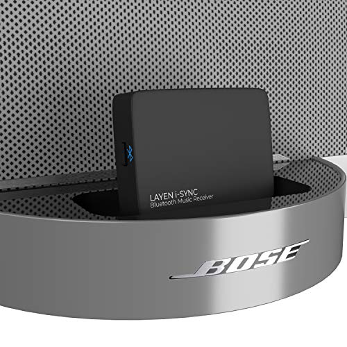 LAYEN i-SYNC Receptor Bluetooth Bose de 30 pines - Dongle de audio para Bose SoundDock y otras estaciones de acoplamiento de alta fidelidad, estéreo y de 30 pines (no apto para automóviles)