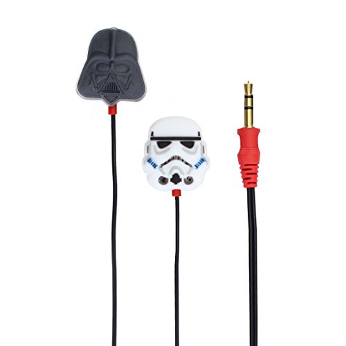 Lazerbuilt ESW-STVADER - Auriculares intrauriculares diseño Star Wars, Color Negro