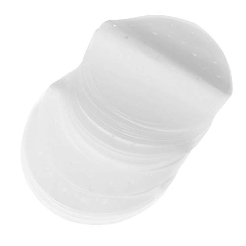 Lcuihong-Mat 50pcs Bamboo Basket Steamer Papel Cocina Bamboo Steamer Dim Sum Paper Steam Tapete Antiadherente Redondo, Resistente al Calor (Color: 10 Pulgadas)