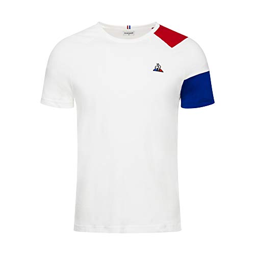 Le Coq Sportif ESS tee SS N°1 Camiseta, Hombre, n.o.w/p.Rouge/n.o.w/Cobalt, M