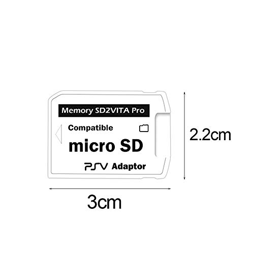 LEAGY Adaptador De Tarjeta De Memoria SD2Vita 5.0 De última Versión, Adaptador PS Vita PSVSD Micro SD Para PSV 1000/2000 PSTV FW 3.60 Sistema HENkaku Enso