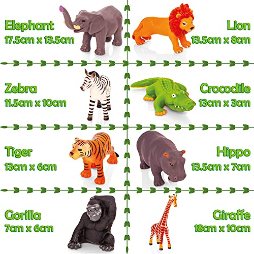 Learning Minds Conjunto de 8 Figuras Jumbo Jungle Animal - 18 Meses +