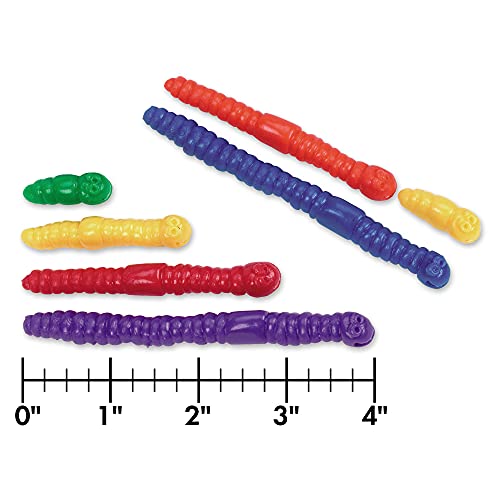 Learning Resources- Gusanos par medir Measuring Worms (Juego de 72), Color (LER0176)