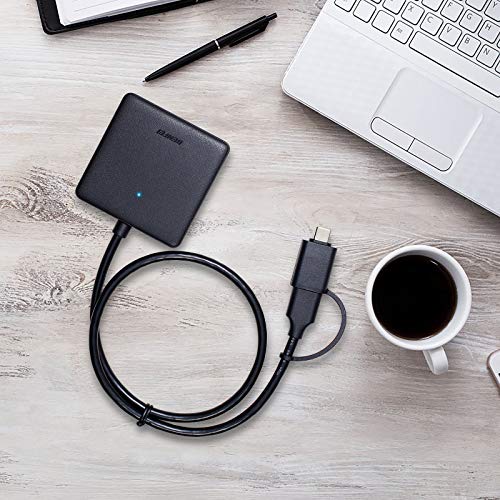 Lector de tarjetas SD/Micro SD/MS/CF 4 en 1, adaptador de lector de tarjetas BENFEI Compact USB-C/USB 3.0 a SD/Micro SD/MS/CF