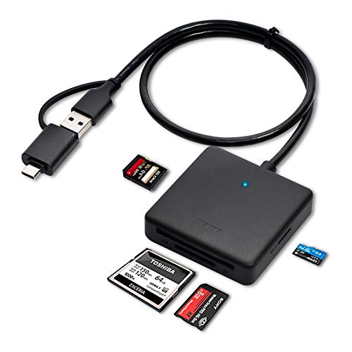 Lector de tarjetas SD/Micro SD/MS/CF 4 en 1, adaptador de lector de tarjetas BENFEI Compact USB-C/USB 3.0 a SD/Micro SD/MS/CF