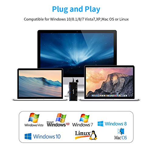 Lector de tarjetas USB 3.0,Lector de tarjetas de memoria Rocketek 7 en 1,USB 3.0 (5Gbps) CF/SD/TF/XD/MS/Micro SD de alta velocidad Lector de tarjetas todo en uno para Windows XP/Vista/Mac OS/Linux,etc