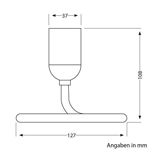ledscom.de Lámpara de mesa TRIN con enchufe E27 Base triangular negra con enchufe e interruptor, 2 piezas.