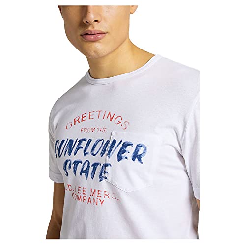 Lee Póster de té Camiseta, Blanco, S para Hombre