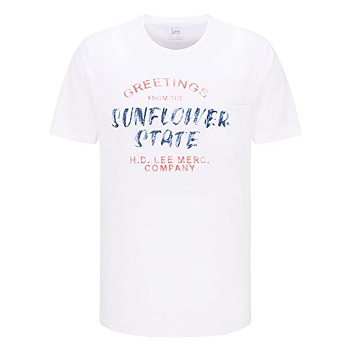 Lee Póster de té Camiseta, Blanco, S para Hombre