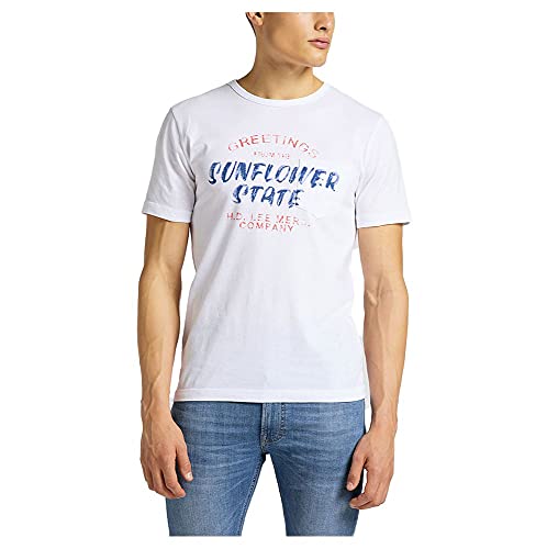 Lee Póster de té Camiseta, Blanco, S para Hombre