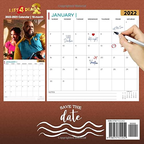 Left 4 Dead 2: OFFICIAL 2022 Calendar - Video Game calendar 2022 - Left 4 Dead 2 -18 monthly 2022-2023 Calendar - Planner Gifts for boys girls kids ... games Kalendar Calendario Calendrier).2