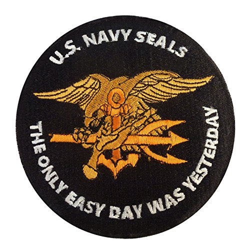 LEGEEON US Navy Seals The Only Easy Day Was Yesterday SOCOM DEVGRU Sew Iron on Patch