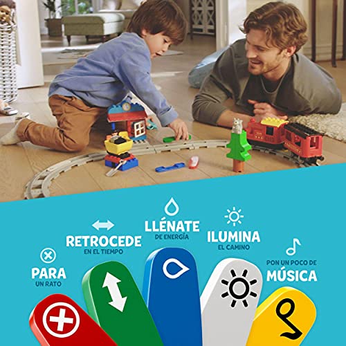 LEGO 10874 Duplo Town Tren de Vapor, Juguete de Construcción Educativo con Ladrillos para Niños y Niñas 2 años