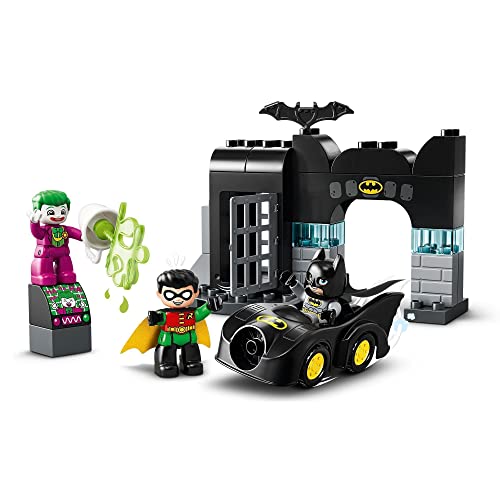 LEGO 10919 Duplo Super Heroes Batcueva, Set de Construcción de Batman con Batmóvil y Figuras de Joker y Robin para Niños 2 Años