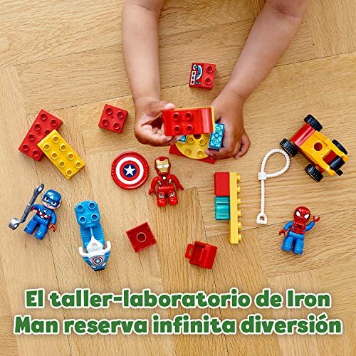 LEGO 10921 Duplo Super Heroes Laboratorio de Superhéroes Juguete de Construcción para Niños 2+ años con Spider-Man, Ironman y Capitán América