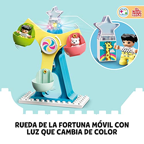 LEGO 10956 Duplo Town Parque de Atracciones con Tren de Juguete, Set de Construcción para Niños +2 Años