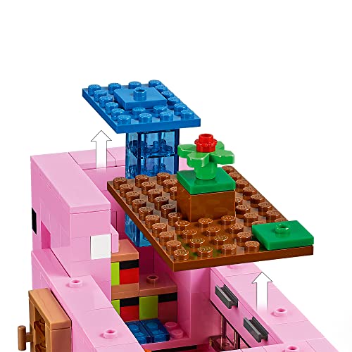 LEGO 21170 Minecraft La Casa-Cerdo, Set de Construcción con Figuras de Alex y Creeper