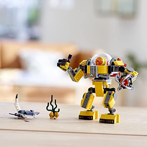 LEGO 31090 Creator 3 en 1 Robot Submarino o Submarino o Centro de Búsqueda de Tesoros, Juguete de Construcción para Niños +7 años
