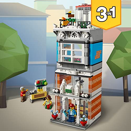 LEGO 31097 Creator 3en1 Tienda de Mascotas y Cafetería, Juguetes de Construcción y Regalos Originales para Niños y Niñas 9 Años