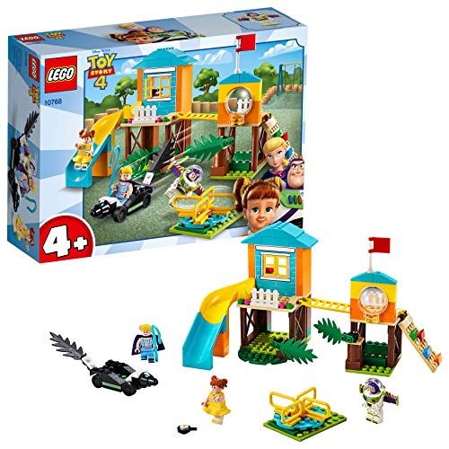 LEGO 4+ Aventura en el Parque de Juegos de Buzz y Bo Peep, Juguete de Construcción de Toy Story 4, Incluye Tobogán y Minifigura de Buzz Lightyear (10768)