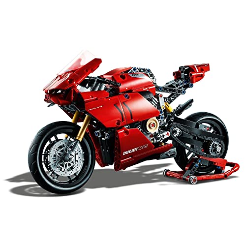 LEGO 42107 Technic Ducati Panigale V4 R, Maqueta de Moto de Juguete para Construir, Regalo para Niños 10 Años y Fans de Las Super Bikes