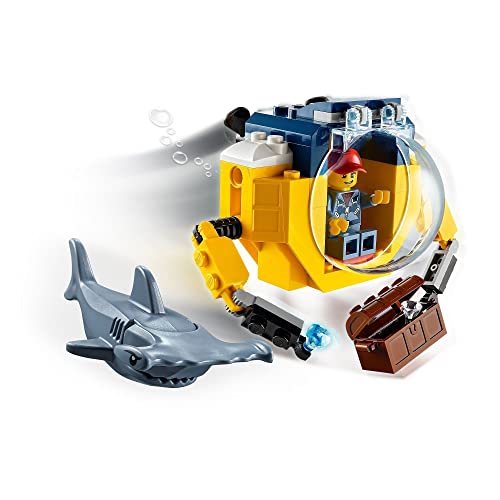 LEGO 60263 City Océano: Minisubmarino con Cofre del Tesoro Pirata de Juguete, Juegos de Construir para Niños 4 Años