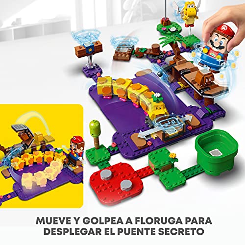 LEGO 71383 Super Mario Set de Expansión: Pantano Venenoso de la Floruga, Kit de Construcción con Goomba y Koopa Paratroopa