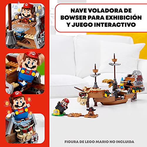 LEGO 71391 Super Mario Set de Expansión: Fortaleza Aérea de Bowser, Juguete de Construcción Coleccionable para Niños con Figuras