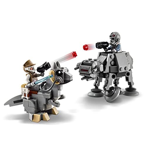LEGO 75298 Star Wars Microfighters: AT-AT vs. Tauntaun Juguete de construcción con Mini Figura de Luke Skywalker y Caminante
