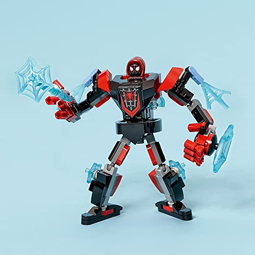 LEGO 76171 Spider-Man Armadura Robótica de Miles Morales, Figurita de Superhéroes Marvel, Juguete para Niños + 7 años