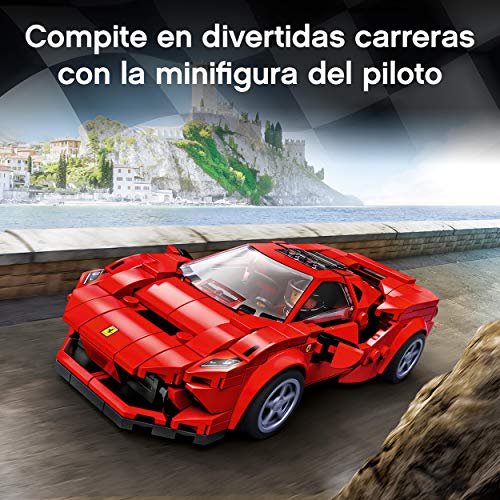 LEGO 76895 Speed Champions Ferrari F8 Tributo Juguete de Construcción de Icónico Coche de Carreras con Mini Figura, para Niños 7+ años