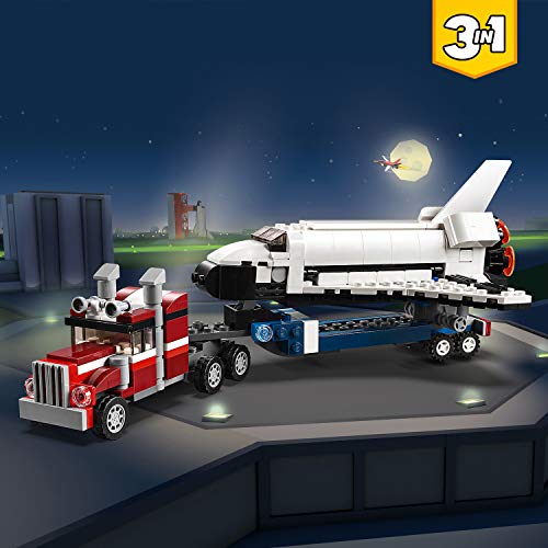 LEGO Creator - Transporte de la Lanzadera, Juguete de construcción 3 en 1 con nave espacial, se convierte en caravana (31091) , color/modelo surtido