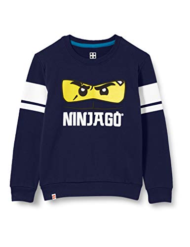 LEGO MWc-Sweatshirt Ninjago Sudadera, 590 Azul Marino, 98 cm para Niños