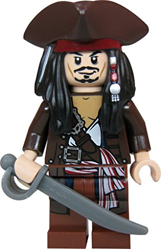 LEGO Piratas del Caribe - Figura del capitán Jack Sparrow con Sombrero Pirata