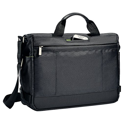 Leitz 60190095, Bolso Messenger para PC 15,6" Smart Traveller, Poliéster/Metal/Piel, Negro