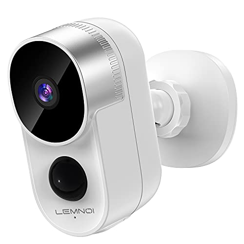 LEMNOI 10000mAh Cámara Vigilancia WiFi Exterior Inalámbrica, Cámara IP 1080P con Audio Bidireccional Visión Nocturna Impermeable PIR Detección de Movimiento para Hogar Seguridad, A103