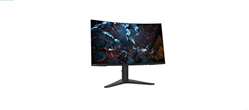 Lenovo G32qc-10 - Monitor Gaming Curvo 31.5" 2K QHD (VA, 144Hz, 1ms, HDMI, DP, FreeSync, Base Metálica) Ajuste de inclinación/altura - Negro