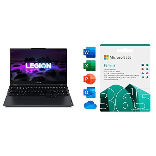 Lenovo Legion 5 Gen 6- Ordenador Portátil Gaming 15.6" FullHD 120Hz (AMD Ryzen 7 5800 + Microsoft 365 Familia | Box