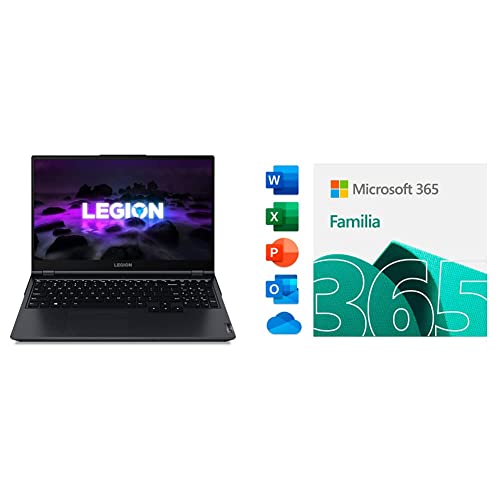 Lenovo Legion 5 Gen 6- Ordenador Portátil Gaming 15.6" FullHD 120Hz (AMD Ryzen 7 5800 + Microsoft 365 Familia | Código de activación