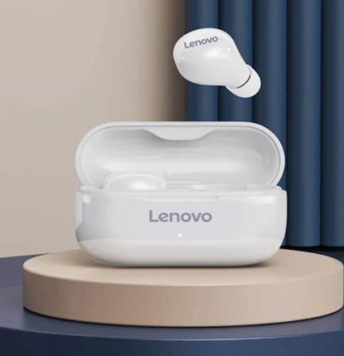 Lenovo LP11 TWS - Auriculares inalámbricos Bluetooth 5.0 con reducción de Ruido y micrófono para Auriculares, 30 Horas de autonomía (Blanco)