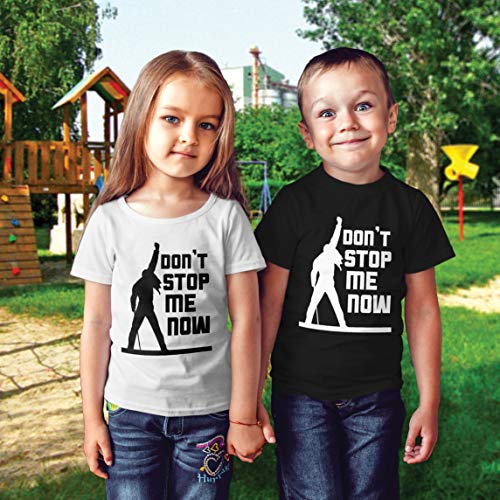 lepni.me Camiseta para Niños Don't Stop me Now! Camisas de Abanico, Regalos de músicos, Ropa de Rock (14-15 Years Negro Multicolor)