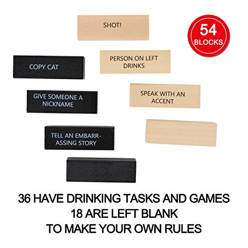 Lewo 54 Piezas Juegos de Beber con 36 Reglas Diferentes y Juegos para Adultos Party Game