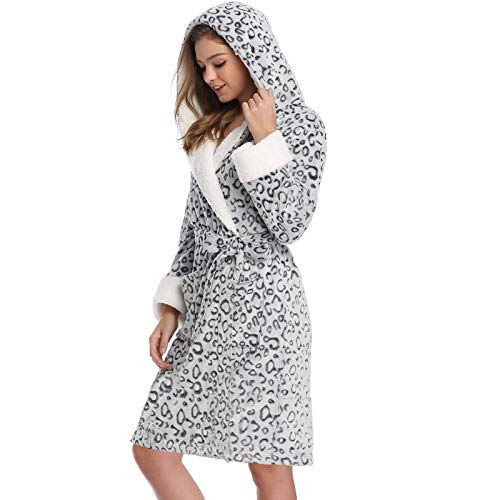 LEYUANA Bata de Mujer, Albornoz de Dama de Honor, Ropa para el hogar, Kimono, Ropa de Dormir, Batas, Bata de baño para Mujer, Joven Dama XL Gris