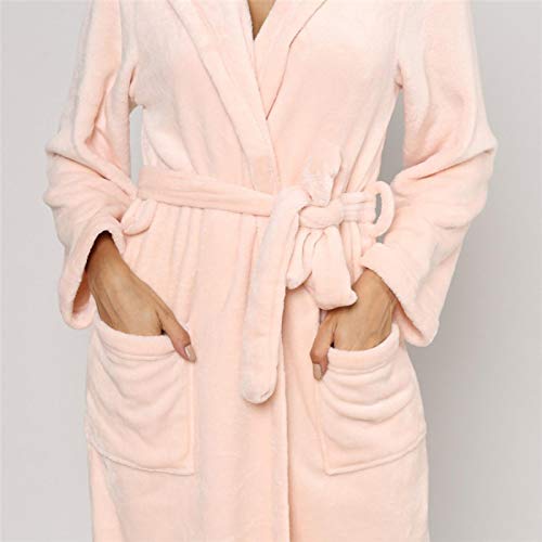 LEYUANA Bonita   Bata de Invierno, Albornoces para Mujer, Dibujos Animados, Oso cálido, Conejo, Talla Grande, Vestido Suave, Batas de Dama de Honor para Damas, M Rosa
