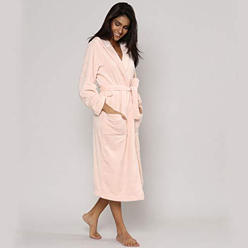 LEYUANA Bonita   Bata de Invierno, Albornoces para Mujer, Dibujos Animados, Oso cálido, Conejo, Talla Grande, Vestido Suave, Batas de Dama de Honor para Damas, M Rosa